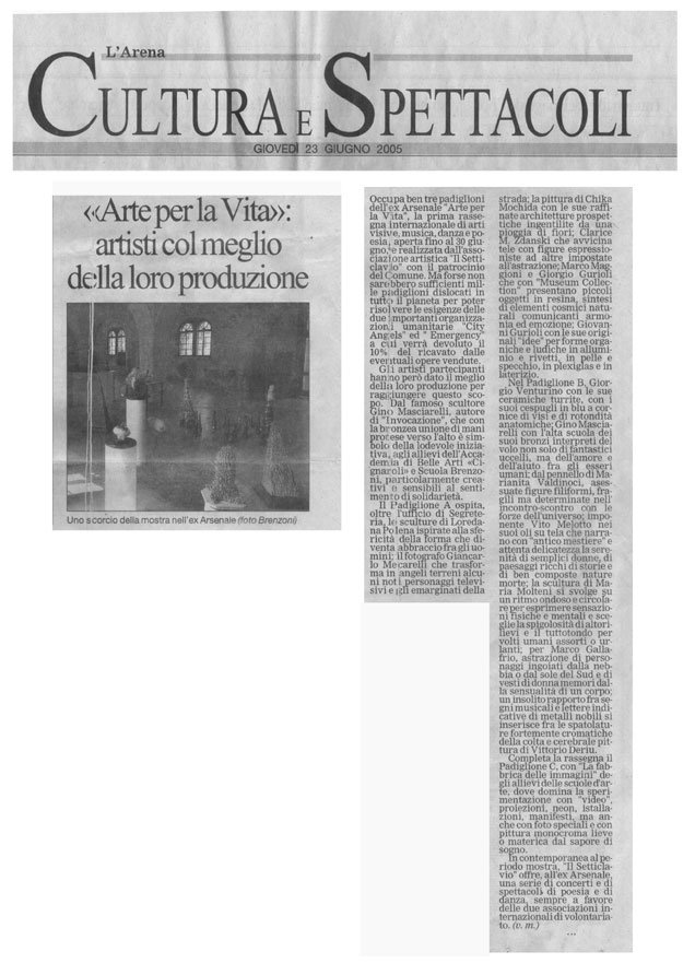 Articolo: «Arte per la Vita»: artisti col meglio della loro produzione